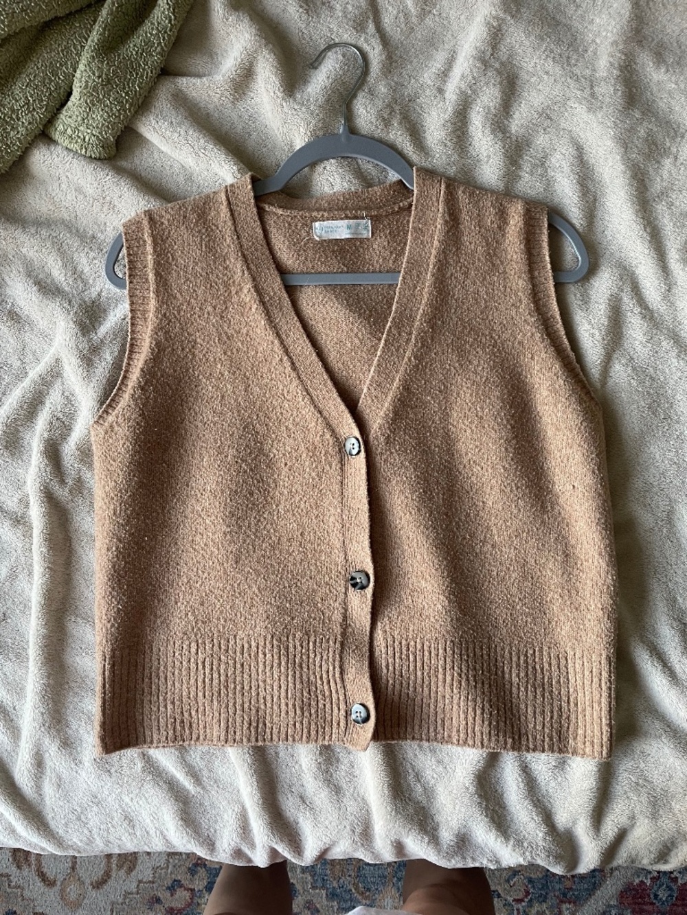 Primark Oversized Brown/Khaki Women's Sweater Vest Size US 8/10